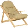 Accent chair, Recliner, Adjustable backrest, Beech wood frame, up to 120 kg, Brown Image 5
