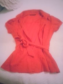 Orange Blouse - Size 8
