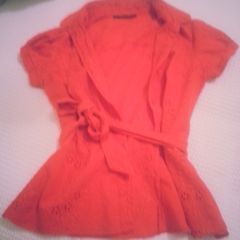 Orange Blouse - Size 8