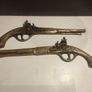 A pair of Early 20th Century 13" Brass Flintlock pistols Image 2