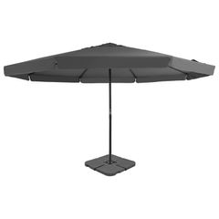 Outdoor Umbrella with Portable Base Anthracite