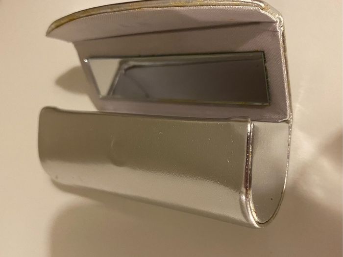 Clinique Silver Lipstick Holder Case with Mirror Brand New Vintage Collectors Item