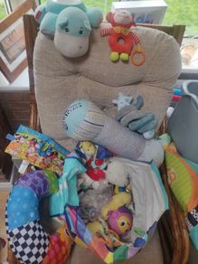 Baby Mats, Rattlers, Teddy's, Support Pillows, music toys etc
