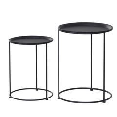 2 Pack Metal Bedside Table Sofa End Side Night Stand Bedroom (FREE POSTAGE)