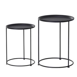 2 Pack Metal Bedside Table Sofa End Side Night Stand Bedroom (FREE POSTAGE)