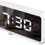 Mirror Alarm Clock, Digital Alarm Clock 3" LED Display with Light Sensing Dimming Mode, Snooze, Adjustable Brightness, Bedside Clock for Bedroom Living Room Home Decor (FREE SHIPPING) Image 2