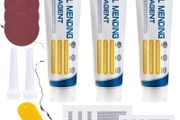 Filler Repair Kit,Wall Mending Agent White with Drywall Patch,Scraper,Sandpaper,Nozzle Extender,Kit for Repairing Holes,Peeling,Graffiti,Cracks