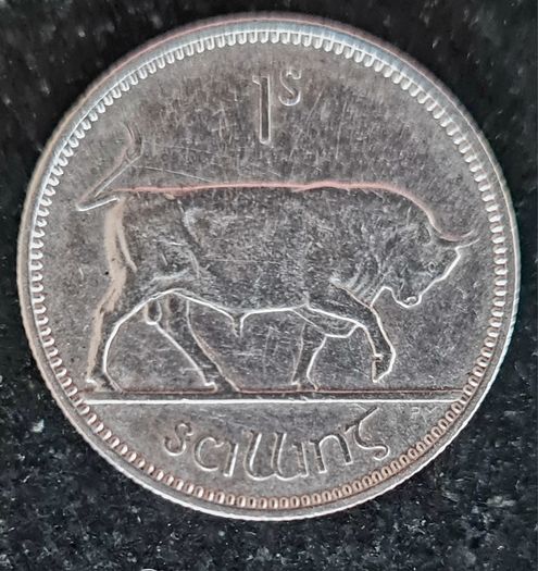 Ireland 1939 Silver Shilling Coin