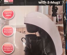 Sherwood Home Desktop Coffee Maker with 2 Mugs