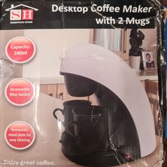 Sherwood Home Desktop Coffee Maker with 2 Mugs