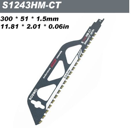 1pc Saw 300mm Sawblade Tungsten Carbide Alloy Reciprocating Saw Blades Saber Saw For Aerated Cement Bricks Concrete