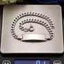 925 Vintage Sterling Silver Italian Name Plate Bracelet Image 10