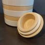 Fabulous RARE Collectable Traditional Cornishware Storage Jar in the Very Rare and Discontinued Gold & White Colourway, TG Green, Restyled by Judith Onions, Circa 1968 to 1975 Image 8