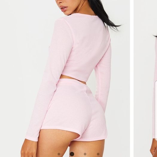 PLT pretty little thing pink lounge co ord sz 6 bnip