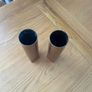 Antique Copper Shell Case Vases Pair Image 2