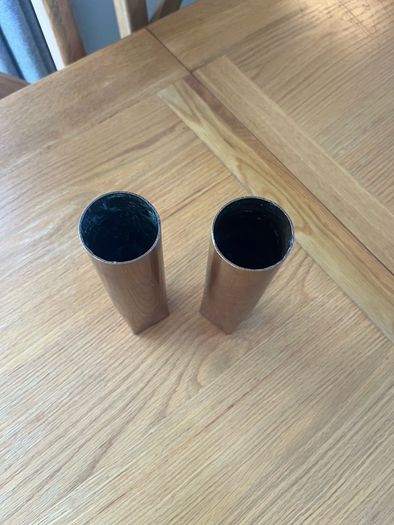 Antique Copper Shell Case Vases Pair