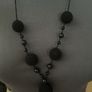 Handmade black crochet necklace Image 2
