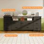 Tv Cabinet, Dresser for Bedroom with 11 Fabric Drawers, TV Stand with Power Socket for TVs up to 70 inchTV Units for Living Room, Bedroom, Black Image 2