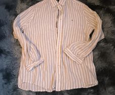 Tommy Hilfiger men shirt, size L , used but good condition, 100% linen,