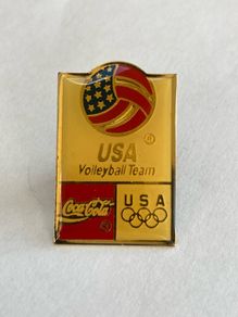Coca Cola Volleyball USA Team Olympic pin