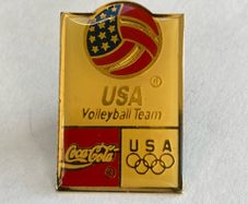 Coca Cola Volleyball USA Team Olympic pin