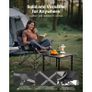 Oversized Camping Chairs, 204 kg Heavy Duty Support, Portable Padded Folding Camp Chairs with Dual Cup Holders & Wine Glass Holders, Carry Bag for Outdoor, Fishing, Black & Gray, 1 Pack Image 4
