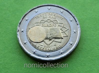 Luxembourg 2007 year Uncirculated 2 Euro coin.
