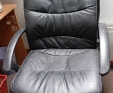 leather swivel height adjustable chair