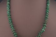 Vintage Tire Shape Jade Beaded Necklace