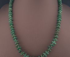 Vintage Tire Shape Jade Beaded Necklace