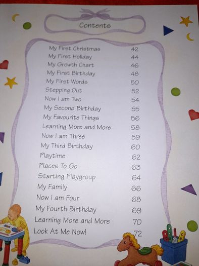 Baby record book