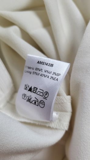 AMEN Italy beige crepe trousers Sz 44 (Fit 10-12 UK) Rrp 395 (New)