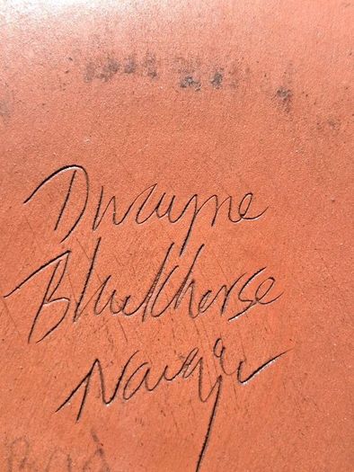 Dwayne Blackhorse Navajo Redware Seed Jar