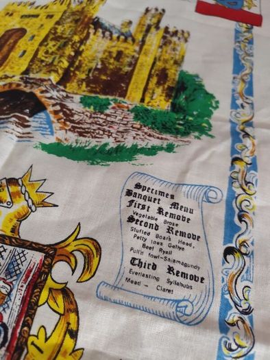Irish Linen Souvenir Bunratty Castle Tea Towel