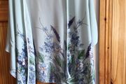 Evans Ladies pale blue floral holiday cover up cardi top Uk 16 includes postage