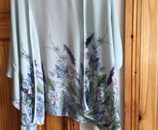 Evans Ladies pale blue floral holiday cover up cardi top Uk 16 includes postage