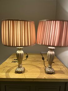 Matching pair of bedside or table lamps