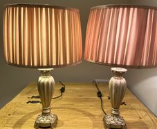 Matching pair of bedside or table lamps