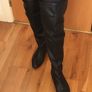 Vintage Long LEATHER Boots     /   Over-The-Knee Leather Flats Image 8