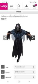 Grim reaper men costume