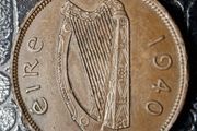 Ireland 1940 key date 1d Penny coin