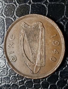 Ireland 1940 key date 1d Penny coin