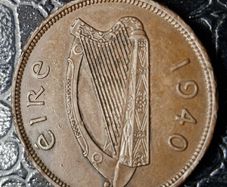 Ireland 1940 key date 1d Penny coin