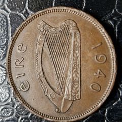 Ireland 1940 key date 1d Penny coin