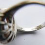 Vintage Sterling Silver 925 Big Stone Ring Women Champagne Crystal Cubic Zirconia 10g size Q1/2 Image 9