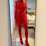 LIMITED EDITION red lace dress in size 8 Image 9