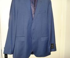 Men's M&s Blazer 100% Wool As New Blue 40 Long