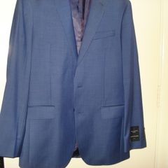 Men's M&s Blazer 100% Wool As New Blue 40 Long