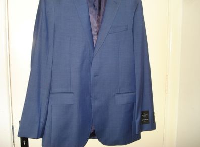 Men's M&s Blazer 100% Wool As New Blue 40 Long