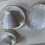 Regina China vintage elegant white  and gold  china trios Image 4